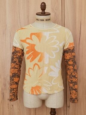 Custo Barcelona Cream Ribbed Long Sleeve Hoodie